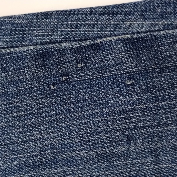 Old Navy women's size 10 blue denim capri mid rise flap pockets - Picture 10 of 12